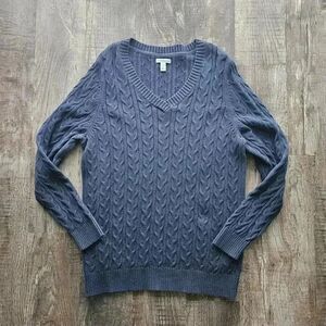 Croft & Barrow Navy Cable Knit Sweater